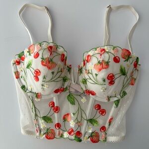 Victoria's Secret Floral Mesh Bustier